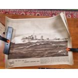WWII Steyr MP34 Magazine & 5 Naval Posters