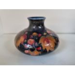 Moorcroft Berries & leaves Squat Vase with impressed mark to base C.1930s