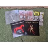 Collection of Heavy Rock Vinyl Records to include Napalm Death, WASP etc (5)