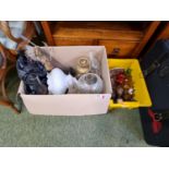 Large collection of assorted Oil Lamps and a model of a American Indian