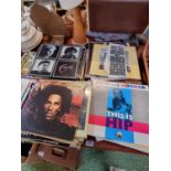 A Large collection of Vinyl Records inc. Bob Marley, Carmel, John Lee Hooker etc