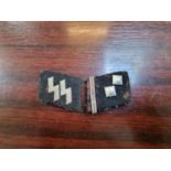 Pair of SS Waffen Enlisted Collar Tabs German Third Reich
