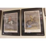 Pair of Framed Reproduction Equine prints Spanish