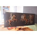 1970s Wall picture depicting horseback warriors