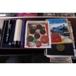 Collection of assorted Coins and a Cased Ophthalmoscope