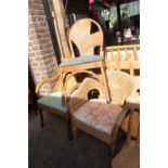 3 Cane Conservatory chairs
