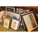 Large collection of assorted framed Watercolours, Prints and engravings