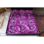 Boxed Set of 6 Cut Crystal Edinburgh wine glasses