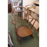 Ercol Mid tone rocking chair with cushions