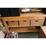 John Lewis Kitchen island with drawers and baskets on wheels