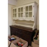 Antique Oak dresser base with later painted top