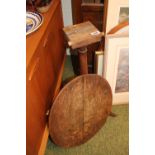 Georgian Oak Circular wine table on tripod base