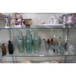 Collection of Antique Bottles to include Seeds of Preston Codd bottle, green glass Poison not to
