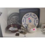 Wedgwood Jasperware cabinet plate, Cloisonne floral bowl and assorted items