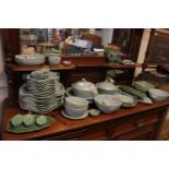 Large collection of assorted Green glazed pottery