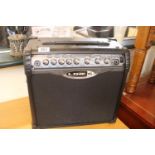 Line 6 Spider II Amplifier and a Squier Electric Guitar