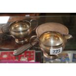 Early 20thC Silver Cream jug and sugar bowl Birmingham 1933 244g total weight and a Silver