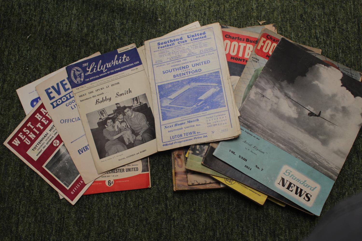 Collection of assorted Football programmes inc. Arsenal v Colchester United 1958, West Ham United