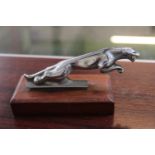 Jaguar Car Mascot on wooden base