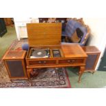 Dynatron Walnut cased Garrard Stereogram with speakers