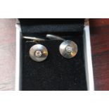 18ct (tested) Diamond set Cufflinks 0.40ct total. 6.5g total weight