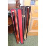 2 Snooker Cues in cases