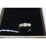 Ladies 18ct Gold Trilogy diamond ring 3.9g total weight Size O