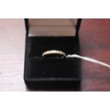 Ladies 9ct Gold Diamond Eternity Ring 1.5g total weight Size L