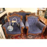 3 Piece upholstered Show frame type sofa suite