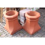 Pair of Terracotta Chimney Pots
