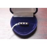 Sapphire & Diamond set ring No.1 Mum 1.7g total weight Size L