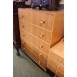 Good quality 1960s Chest of 5 drawers and matching dressing able