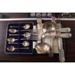 Collection of 19thC and later Silver Flatware 450g total weight