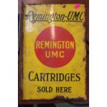 Advertising - Remington UMC Cartridges Sold Here Tin enamel sign 31cm in Height