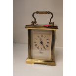 Rapport of London brass cased carriage clock