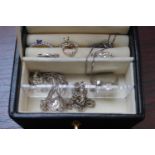 Collection of assorted Silver Jewellery and a 9ct Gold Diamond set pendant