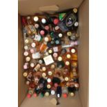 Box of Assorted Whisky Miniatures inc Teachers, House of Commons, Whyte & Mackay etc