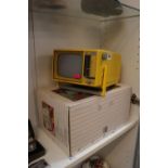 Vintage Portable Boots branded Yellow UHF Television boxed