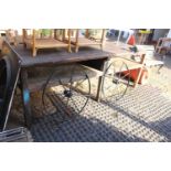 Very Large Wooden plank workbench with No.5 Vice
