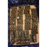 Collection of Hand Painted Plastic 25mm Indian warriors and soldiers