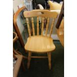 Set of 4 Beechwood dining chairs