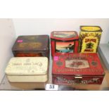 Collection of Advertising tins inc. Patchquick patent Equipment deluxe etc