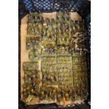 Collection of Hand Painted Plastic 25mm Medieval Cavalry and Soldiers