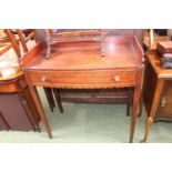Georgian Mahogany Hall table with gallery and single drawer