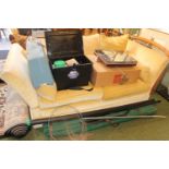 Collection of assorted Fishing items inc Seat box, Rods etc