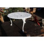 Aluminium white painted outdoor side table