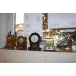 Collection of small desk clocks inc. Swiza etc
