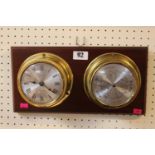 Wall mounted Weather master H Samuel Clock and barometer set