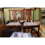 Set of 3 Oak Georgian dining chairs