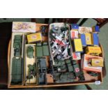 Collection of assorted Boxed and unboxed Dinky and Matchbox vehicles inc. Tank Transporter, 25